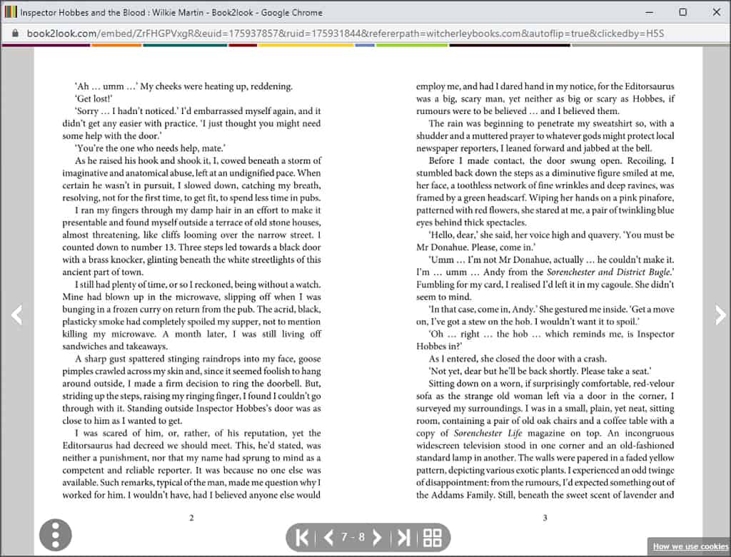 Example of Book2Look widget open book